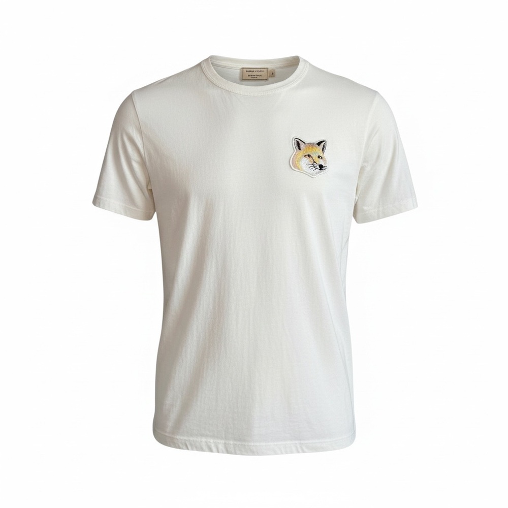 Maison Kitsuné Classic White Fox Logo Tee – Size M